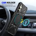 thumbnail image 4 of Armor Stand Case for Samsung Galaxy A35,[Compatible with MagSafe] Military Shockproof Rugged Phone Case,Magnetic with Car Mount,Built in 360° Rotatable Ring Kickstand,Black, 4 of 8