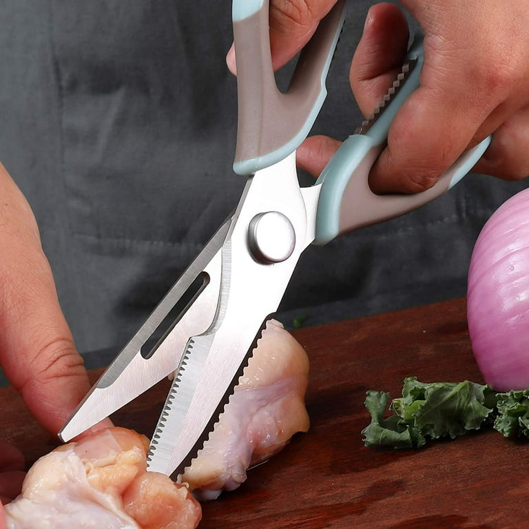  Jikoni twin-pack multipurpose kitchen scissors - heavy-duty kitchen  shears, stainless steel dishwasher safe, meat, poultry, chicken, and  general use, and suitable for both left and right handed people : Home 
