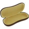 thumbnail image 3 of Hard Bodied Smooth Style Eyeglass Case Holder, Fits Medium to Large Frames, Brown, 3 of 6
