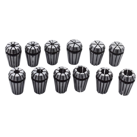 Handdo 1/32 In to 3/8 In ER16 Spring Collet Set 12-Pack for CNC Workholding Engraving & Milling Lathe Tool
