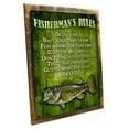 thumbnail image 1 of Framed Fisherman’s Rules 9"x12" Metal Sign, Wall Decor for Office or Meeting Room, Hand-Crafted from reclaimed materials, 1 of 3