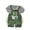 Green, variant on HCYSFG Boys Dinosaur Applique Outfit Sets 2 Piece Crewneck Short Sleeve Clothing Sets Striped T Shirt And Overall Shorts Matching Sets