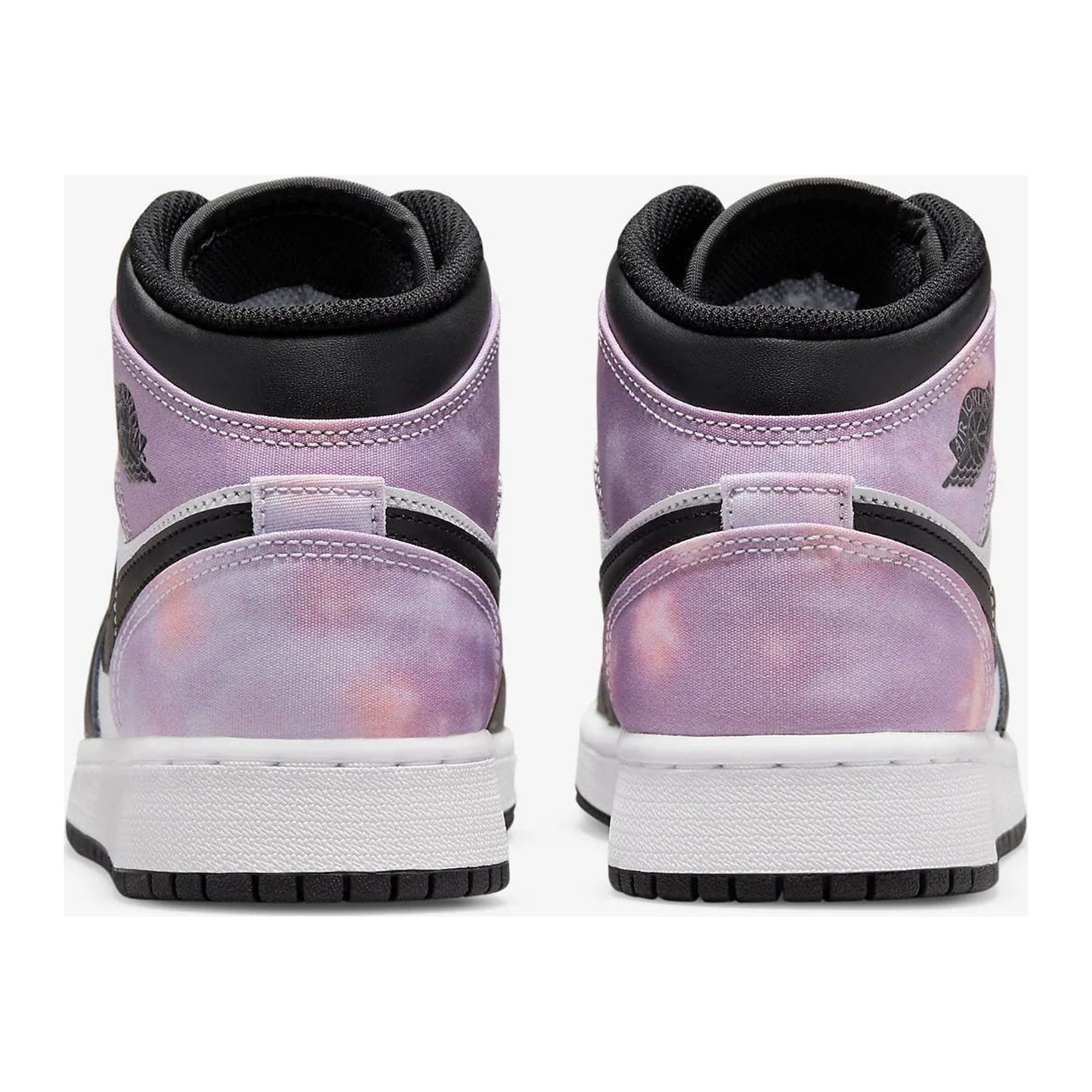 Jordan Girl's Nike Air Jordan 1 Mid GS Shoes, White & Purple