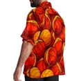 thumbnail image 3 of Basketball Men's Short Sleeve Spread Collar Hawaiian Shirts, Casual Printed Button Down Summer Beach Tops, Unisex Men's Shirts, 3 of 6