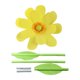 thumbnail image 1 of Decoración de flores de margarita artificial de espuma grande de 70 cm Estilín para la decoración del hogar, instalan fácilmente accesorios de Amarillo, 1 of 8