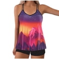 thumbnail image 2 of Haivin Tankini Swimsuit for Woman, Printed Halter with Wide Straps, Quick-Dry for Beach and Pool, 2 of 6