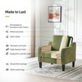 thumbnail image 2 of Ktaxon Accent Chair with Thick Cushion, Mid-Century Modern Single Sofa Chenille Armchair for Living Room, Bedroom Green, 2 of 9