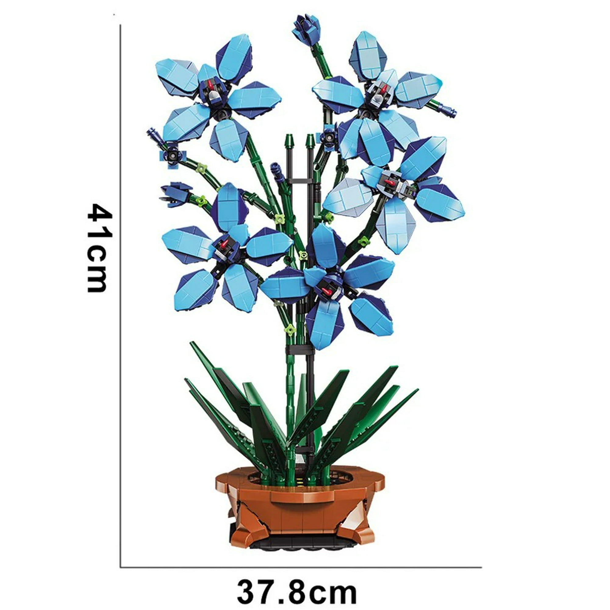 Blue Orchid Cymbidium Faberi Flower Compatible with LEGO Flower