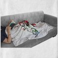thumbnail image 6 of Animal Soft Flannel Fleece Throw Blanket, Musical Notes on Creature Abstract Modern Arrangement Digital Illustration Print, Cozy Plush for Indoor and Outdoor Use, 50" x 60", Multicolor, by Ambesonne, 6 of 6