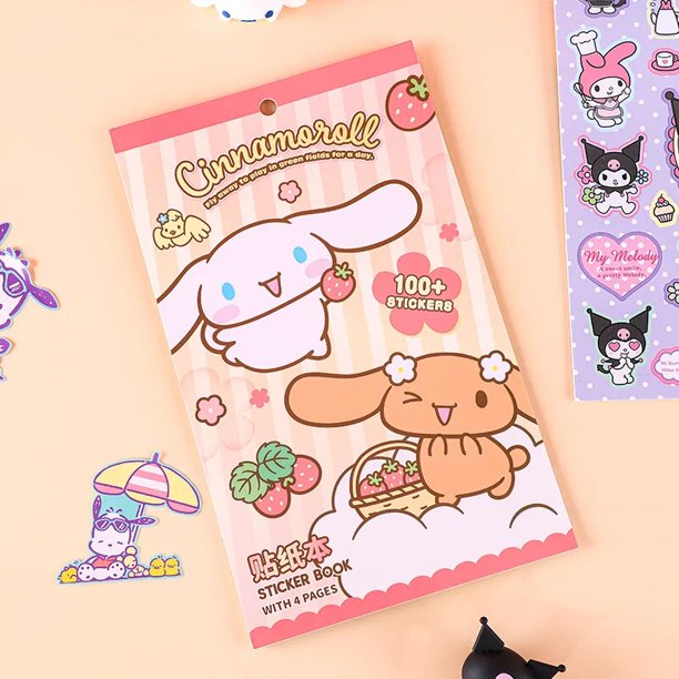 Pegatinas Kawaii Sanriod serie de Anime My Melody Cinnamoroll Pochacco, pegatinas de manual, traje de dibujos animados, lindo regalo de Festival para niña