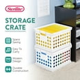 thumbnail image 3 of Sterilite Stackable Plastic Storage Crate Bin Organizer Box, White, 12-Pack, 3 of 8
