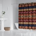 thumbnail image 2 of Boho Multicolor Geometric Ethnic Pattern Shower Curtain 72"x84" ,Bathroom Decorative Shower Curtains Set with 12 Hooks,Modern Waterproof Washable Shower Curtain, 2 of 6