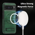 thumbnail image 3 of Magnetic for Google Pixel 9 Pro PU Leather Case, Compatible with Magsafe, Built-in Invisible Stand, Premium Ultra Slim Adjustable Kickstand Protective Case for Google Pixel 9 Pro, Darkgreen, 3 of 8
