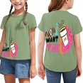 thumbnail image 2 of Gibobby Blusas Elegantes Mamá, la camisa para niños pequeños, niñas, último nervio, regalo del día de las madres, camisa de moda sólida para niños, camiseta para niños （Verdinegro， 9-10 Años), 2 of 5