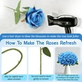 thumbnail image 4 of 24Pcs Blue Velvet Artificial Roses, Realistic Faux Roses for Wedding Centerpieces, Bridal Bouquet, Mermaid Theme Party Decor, 4 of 7