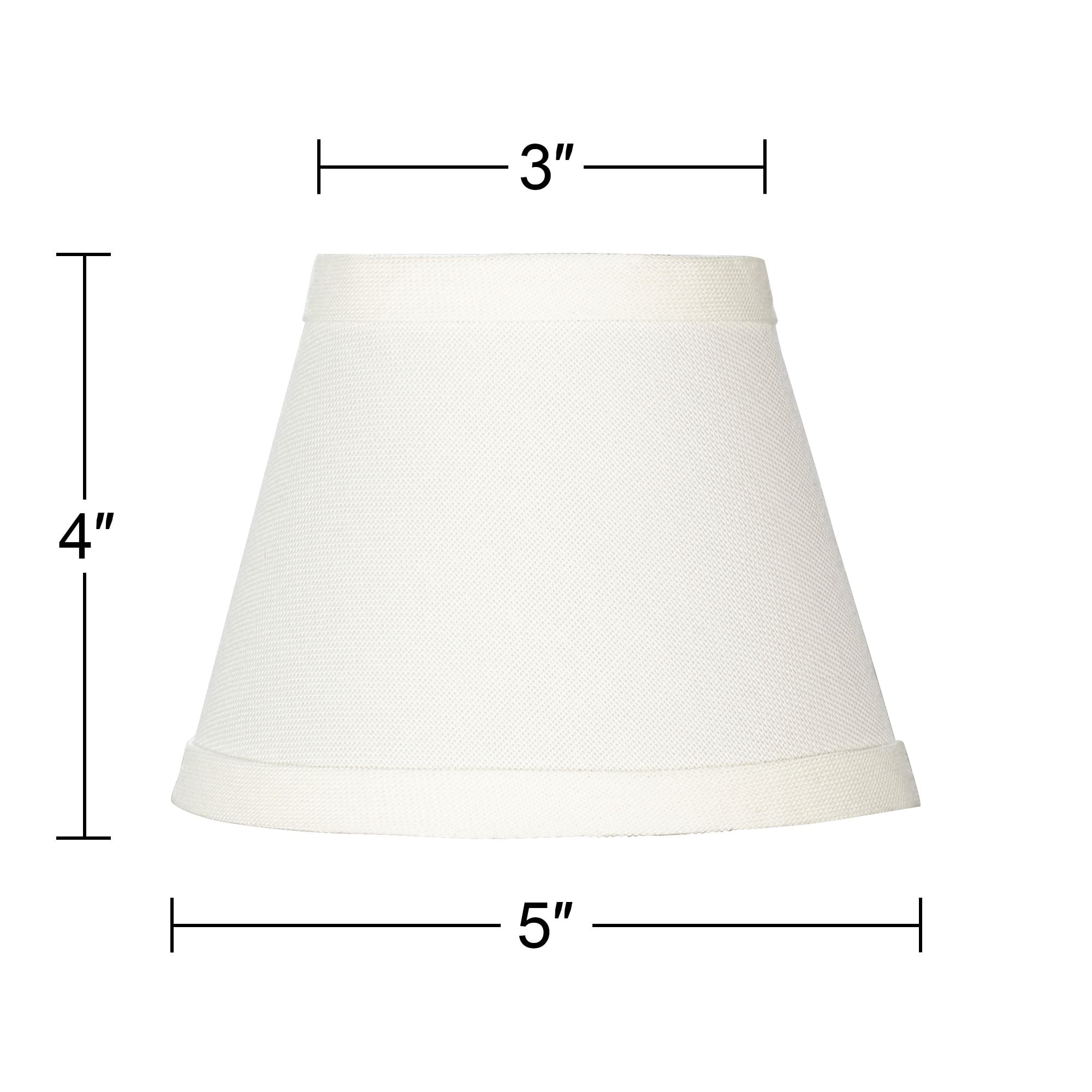 Springcrest Set of 6 Empire Chandelier Lamp Shades Cream Small 3" Top x 5" Bottom x 4" High Candelabra Clip-On Fitting