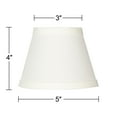 thumbnail image 6 of Springcrest Set of 6 Empire Chandelier Lamp Shades Cream Small 3" Top x 5" Bottom x 4" High Candelabra Clip-On Fitting, 6 of 6