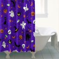 thumbnail image 4 of Halloween Purple Spider Web Pattern Shower Curtain 72"x72" ,Bathroom Decorative Shower Curtains Set with 12 Hooks,Modern Waterproof Washable Shower Curtain, 4 of 6