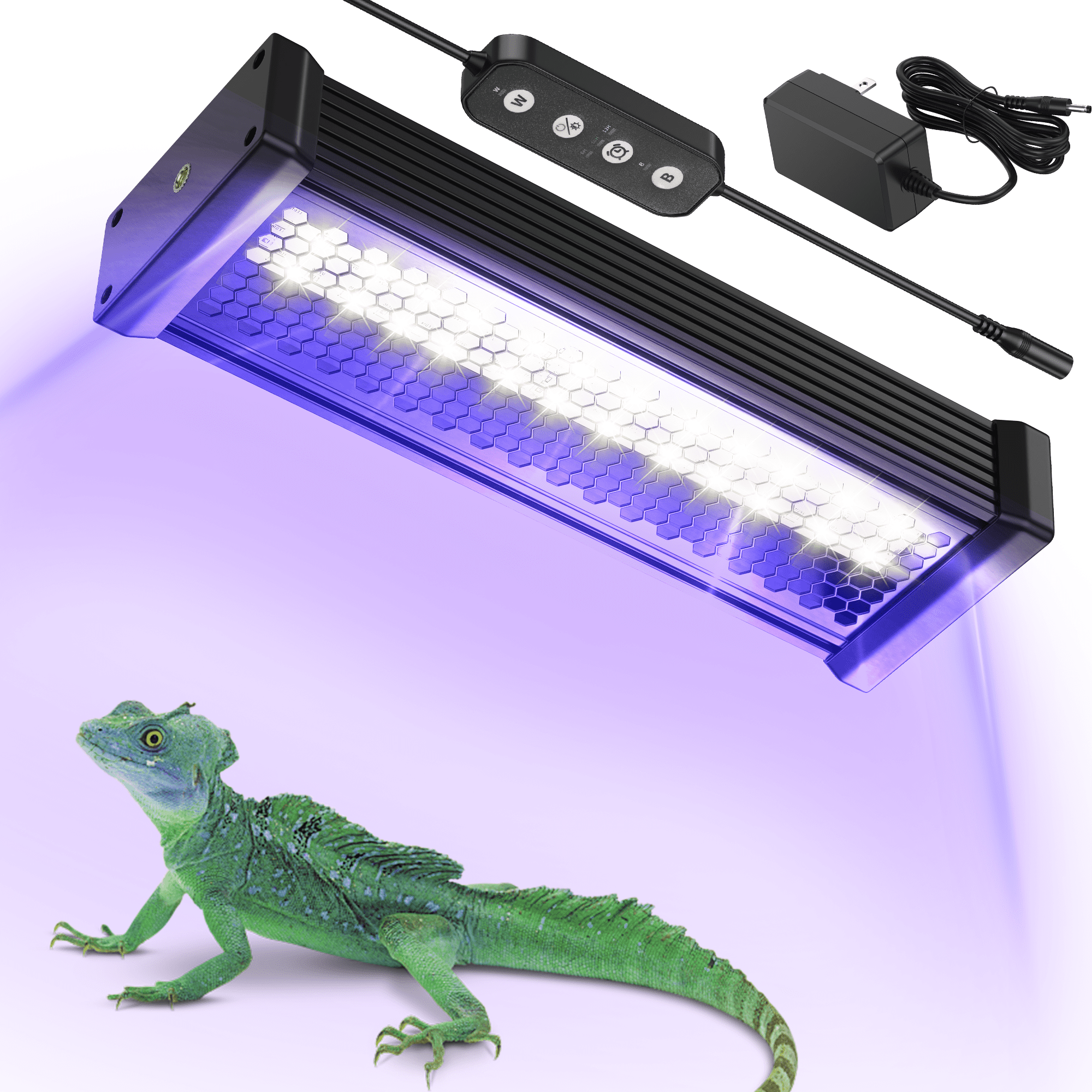 UVB LED Light for Reptiles, Adjustable 12W 5INCH Light Bar for Bearded Dragon,Gecko,Turtle,Snake,Lizard