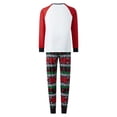 thumbnail image 3 of Family Matching Christmas Pajamas Sets Long Sleeve Christmas Letter Print Tops Pattern Print Pants, 3 of 8