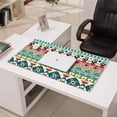 thumbnail image 3 of Long Mouse Pads for Desk,Teal and Orange Geometric Boho Pattern Desk Mats on Top Of Desks, Desk Mouse Pad Extra Large with 3mm Non-Slip Base and Stitched Edge for Gaming,Office,Work,Home 31.5"x15.7", 3 of 6