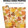 thumbnail image 5 of Fall Linen Placemats Set of 4 12x18 Inch Autumn Leaf Orange Place Mat Heat-Resistant Washable Wipeable Table Mat for Party Kitchen Dining Home Decor, 5 of 6