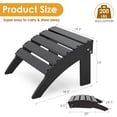 thumbnail image 6 of Pipopa Folding Adirondack Ottoman Set of 2,HDPE Outdoor Foot Rest,Patio Plastic Footstool for Adirondack Chairs,Black, 6 of 6