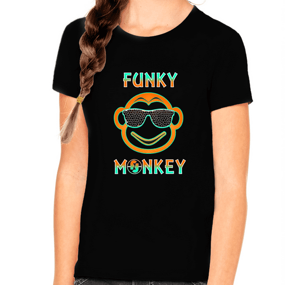 Funny T Shirts for GIRLS - Funky Monkey Funny Shirts Girls Gamer Gifts - Cool Girls Tshirts