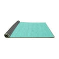 thumbnail image 2 of Ahgly Company Indoor Rectangle Abstract Turquoise Blue Contemporary Area Rugs, 2' x 4', 2 of 4