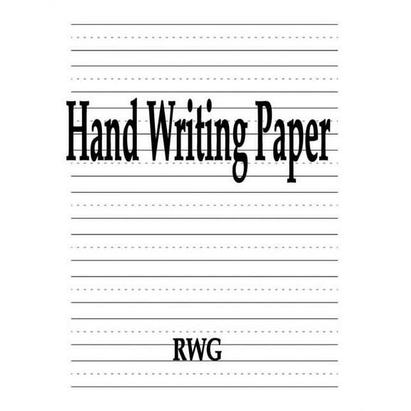 Hand Writing Paper: 200 Pages 8.5" X 11", (Paperback)