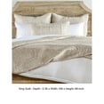 thumbnail image 5 of Benjara Lipa 96 x 108 Hand Stitched King Quilt with Polyfill and Velvet, Beige, 5 of 5