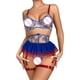 thumbnail image 2 of Gibobby Conjunto de lencería Lencería sexy para mujer, camisón de encaje con camisola de encaje para mujer lencería(Azul oscuro, G), 2 of 5