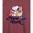 thumbnail image 3 of Peanuts - New York Snoopy - Women's French Terry Pullover Long Sleeve Shirt, 3 of 6