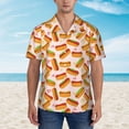 thumbnail image 4 of Goofa Hot Dog In Heart Hawaiian Shirt for Men, Unisex Summer Beach Casual Short Sleeve Button Down Shirts,Aloha Tropical Floral print shirt-Small, 4 of 9