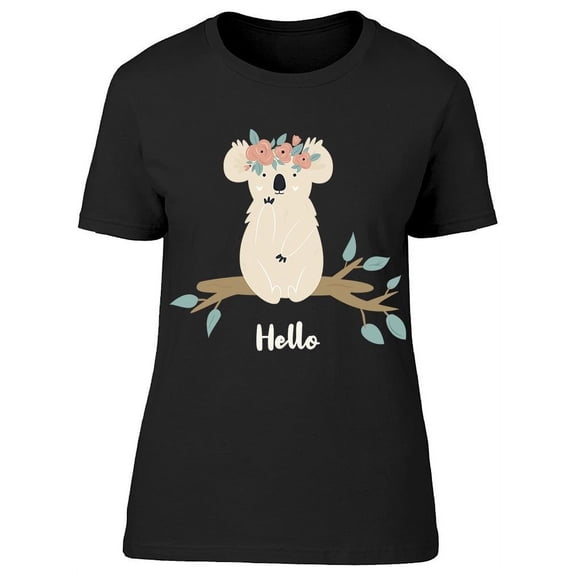 Koala Sitted On Branch T-Shirt Women -Image by Shutterstock, Female 3X-Large
