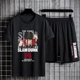 thumbnail image 3 of Slam Dunk-chándal de verano para hombre, camisetas de algodón con estampado de Anime, pantalones cortos deportivos, traje de baloncesto, ropa deportiva de gran tamaño, conjunto de entrenamiento Mascul, 3 of 4