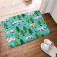 thumbnail image 3 of JAWO Happy Camper Bath Mat for Camper Trailer Camping Bathroom, Retro RV Camper Travel Trailers Forest Non-Slip Doormat Bath Rug, Entrance Rug for Front Door Kitchen Floor Bath Tub Bedroom 17x29, 3 of 7