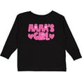thumbnail image 3 of Inktastic Mama's Girl Pink with Hearts Girls Long Sleeve Toddler T-Shirt, 3 of 5