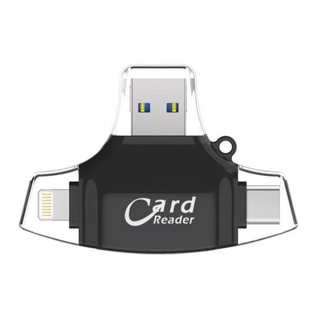 Compatible with computer mobile phone card reader multi-function four-in-one card reader TF card secure digital memory card camera card reader OTG card reader universal card reader