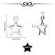 thumbnail image 2 of 1 caja de 150 dijes de estrella de aleación, dije de pentagrama plateado, dije de estrella tibetana pequeña a granel, 2 of 9