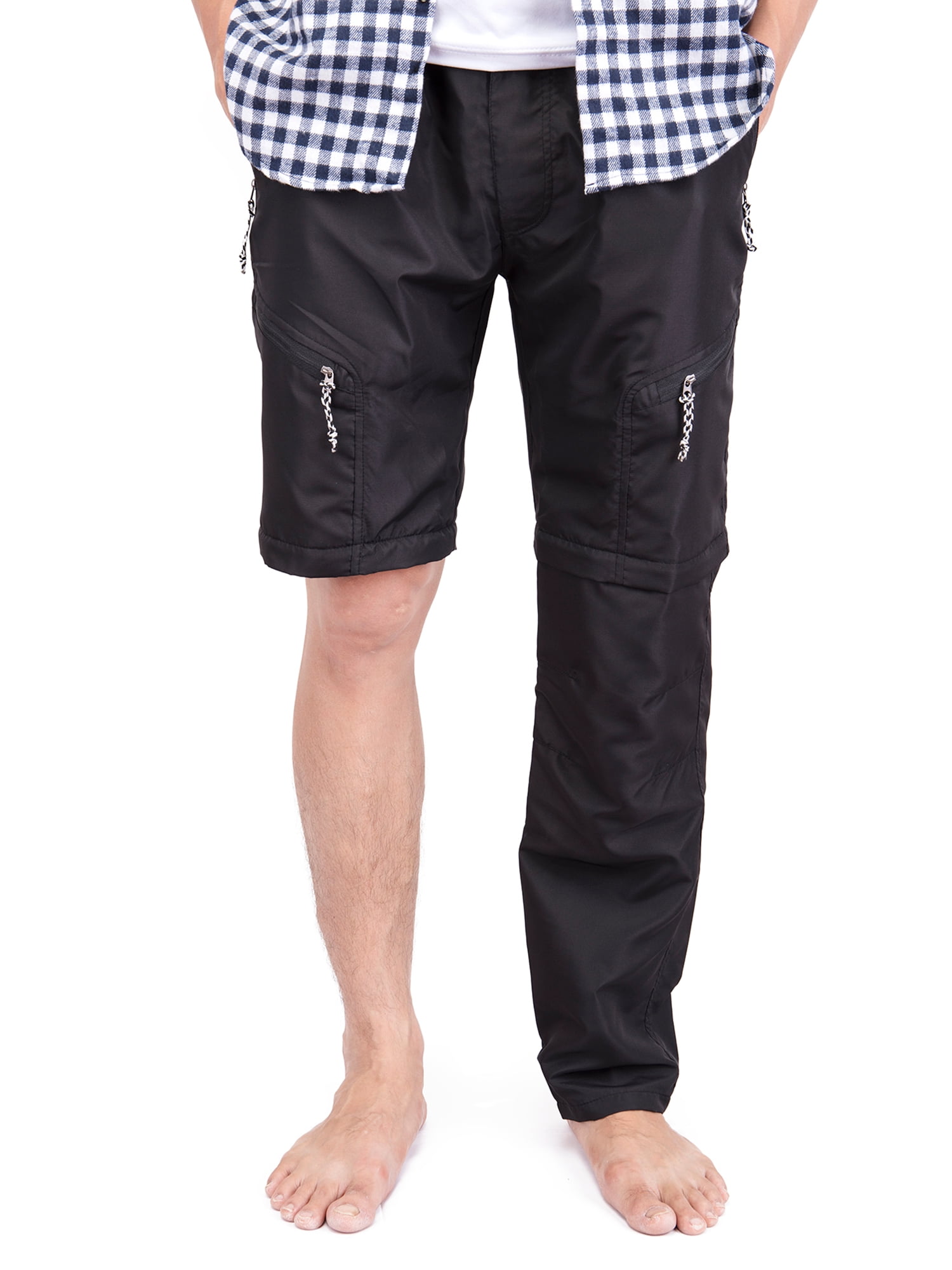 Convertible Men's Quick Drying Pants Shorts Zipper Pocket Hiking Cargo Trousers 