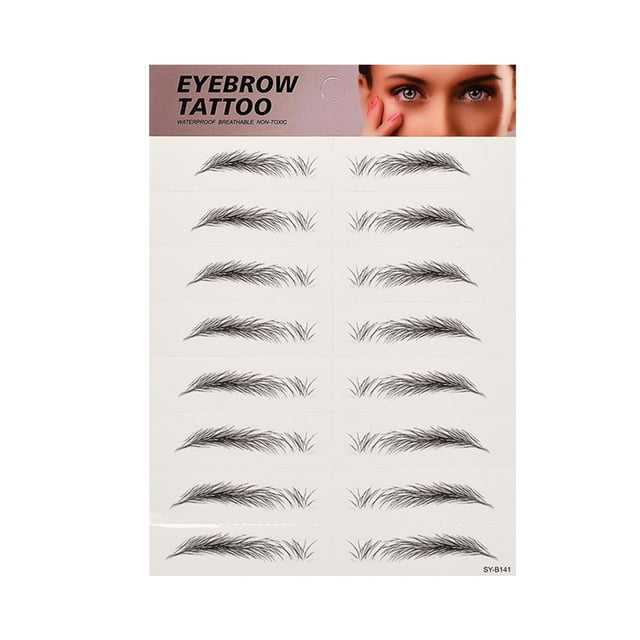 Tatuaje ceja pegatinas impermeable permanente ceja 3D imitación ceja tatuajes TFixol Etiqueta engomada de la ceja