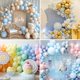 thumbnail image 4 of Set de globos RUBFAC azul claro 129 piezas con diferentes tamaños, 4 of 7
