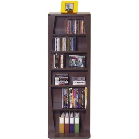 Atlantic Canoe Multimedia Bookcase for 231 CDs Or 115 DVDs