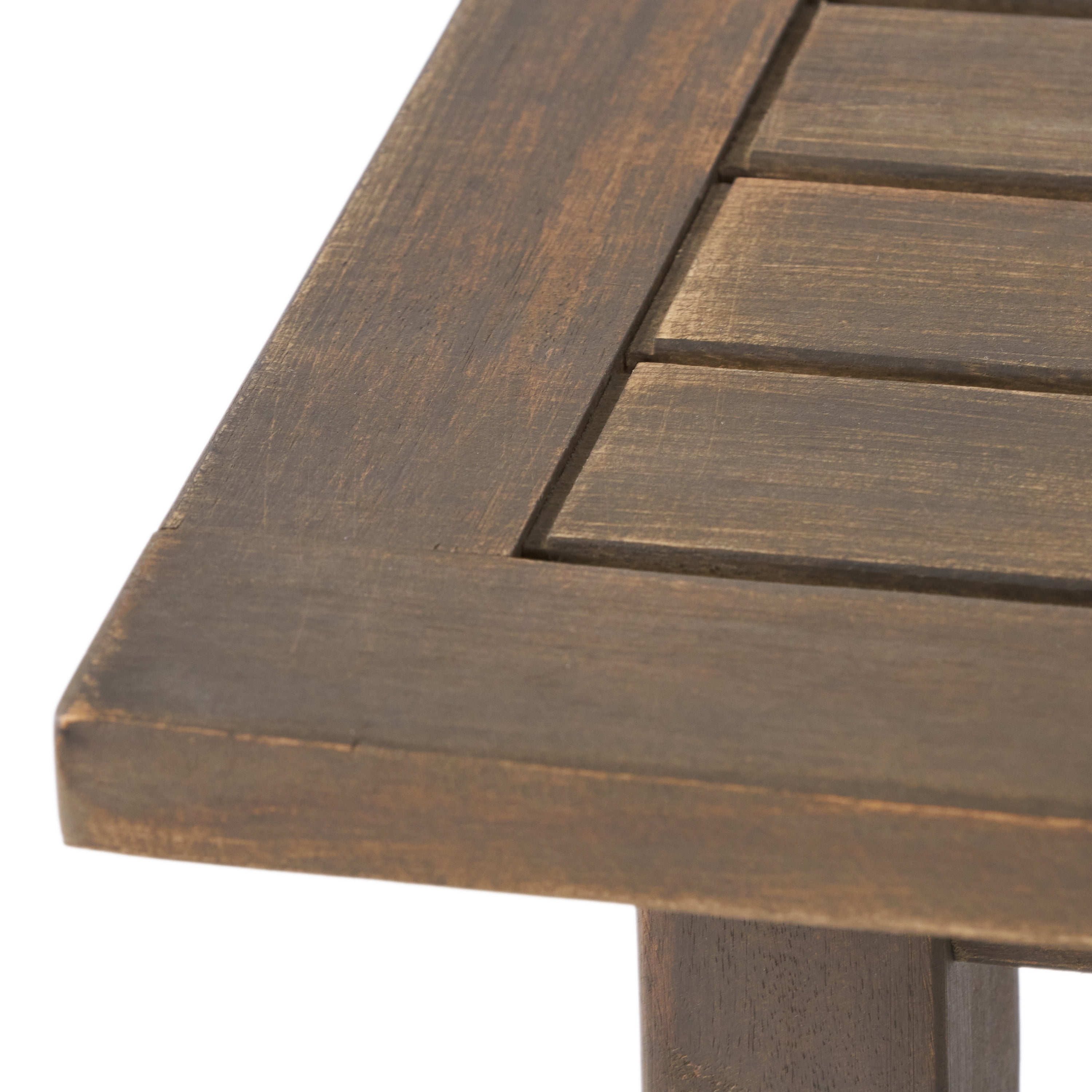 Outdoor Side Table,Small Square Wood End Table,Grey