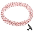 thumbnail image 1 of Recoil Starter Rope with Handle, 3mm Dia 12m 39ft Polyester Pull Cord, Red and White, 1 of 7