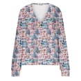 thumbnail image 5 of LOVZFMLL Vestes pour Femmes Mode Cardigan Imprimé Veste Décontractée Mode Manches Longues Col en V Haut/chemise Manches Longues à Capuche Veste Décontractée, 5 of 5