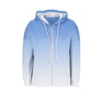 thumbnail image 7 of Ribbed Knitted Hoodies for Women Casual Gradient Long Sleeve Sweatshirt Full Zip Drawstring Jacket, 7 of 7