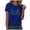 Blue, variant on Womens Blouses Letter Print Tees Round Neck Shirts for Women Graphic Short Sleeve Tees Pray Tshirt Support Values Tshirt Patriotism T Shirts