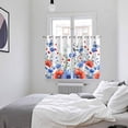thumbnail image 3 of 4th of July Kitchen Curtains Window Panels, Red Blue Floral Independence Day Poppy Flower Leaf Insulated Window Treatment Curtain, Grommet Curtains for Bedroom/Living Room/Bathroom, 2 Piece 52"Wx72"L, 3 of 8